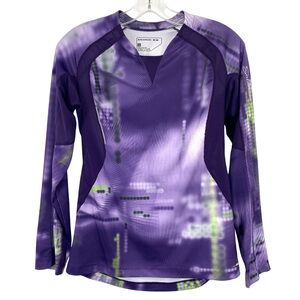 Salomon Trail Running Shirt Long Sleeve Lightweight Athletic Purple